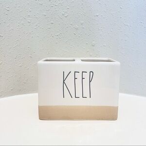 Rae Dunn KEEP Bath Toothbrush/Pens Holder NEW